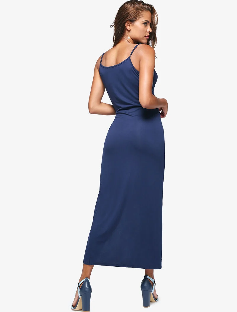 Robe à effet portefeuille - marine