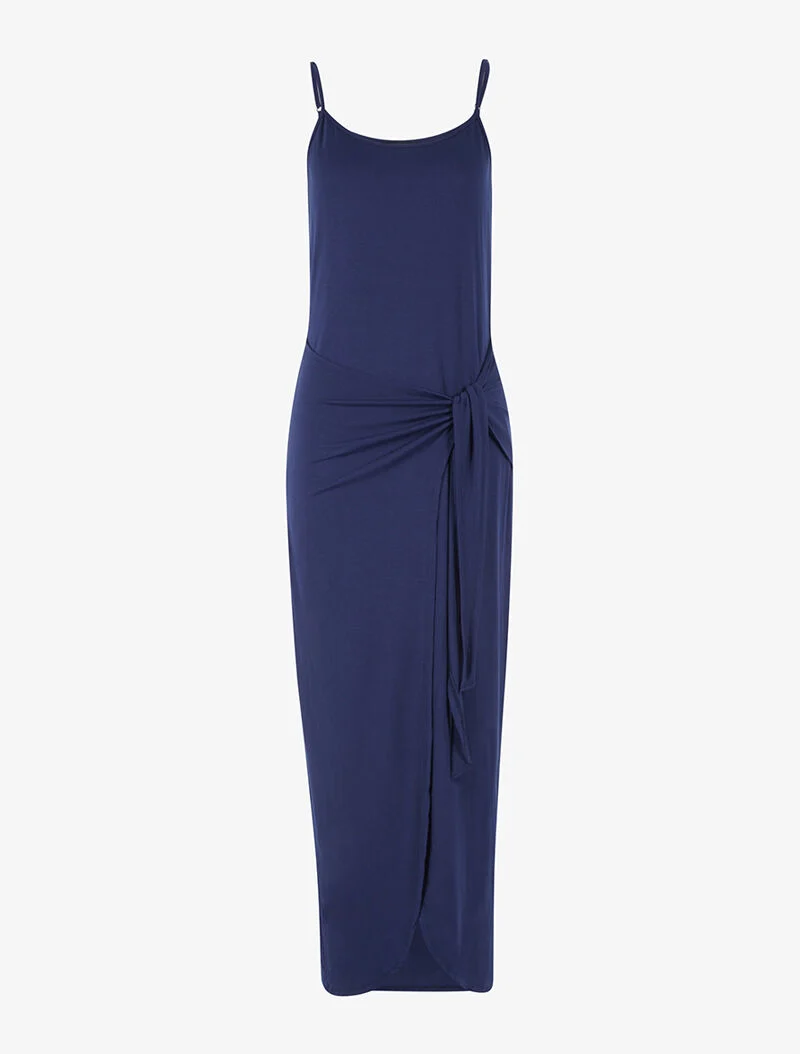 Robe à effet portefeuille - marine