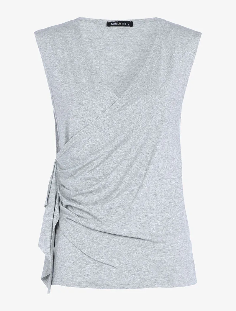 Top cache-coeur - gris clair