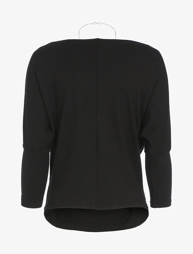 Top encolure coupe bateau ajustable - noir