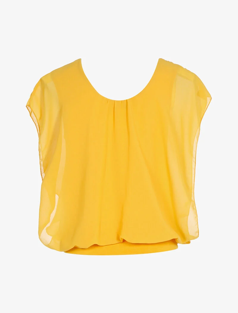 Top ample coupe boule - jaune