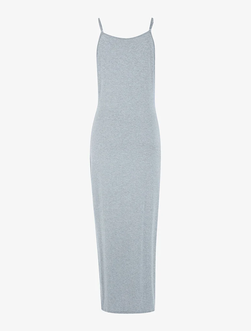 Robe à effet portefeuille - gris clair
