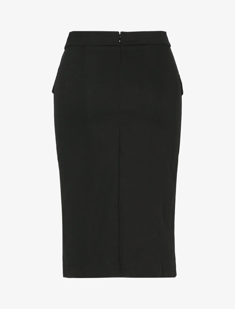 Jupe crayon à taille empiécée - noir