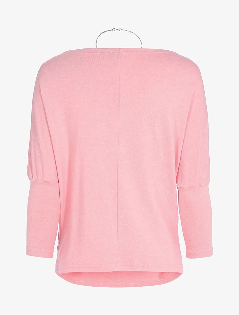 Top encolure coupe bateau ajustable - rose
