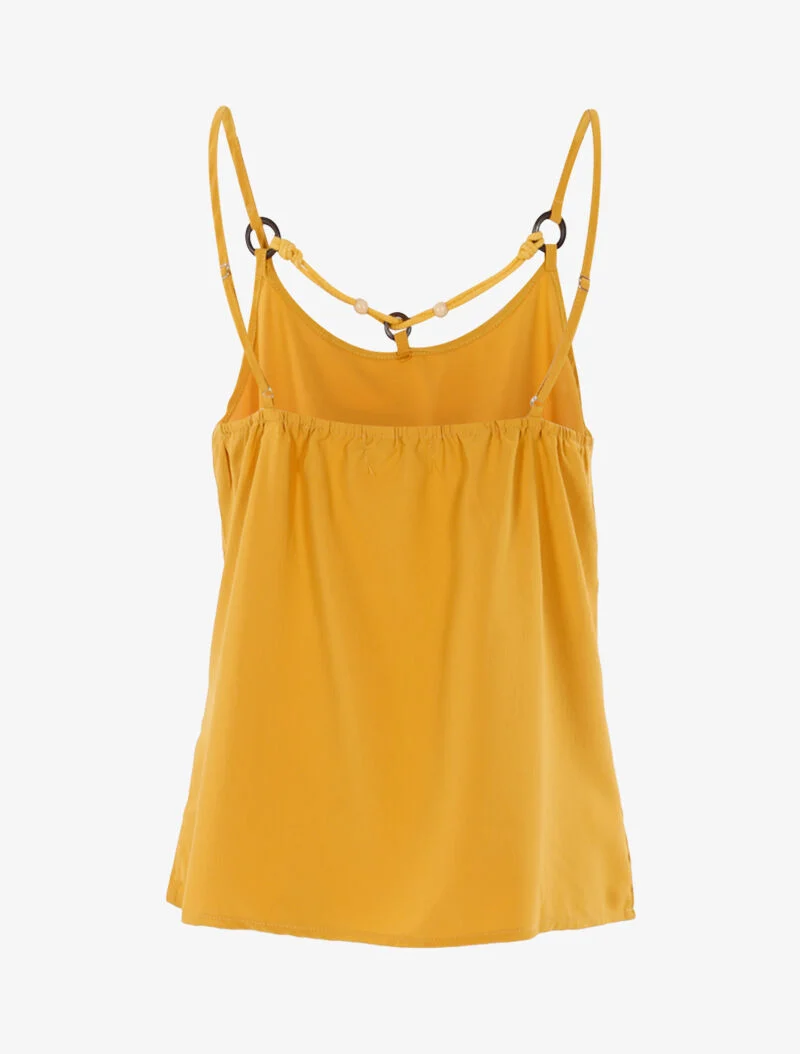 Top à encolure style cordon stylisé - jaune