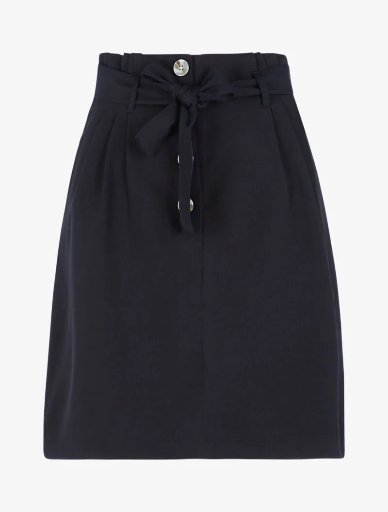 Jupe taille haute paper bag - noir