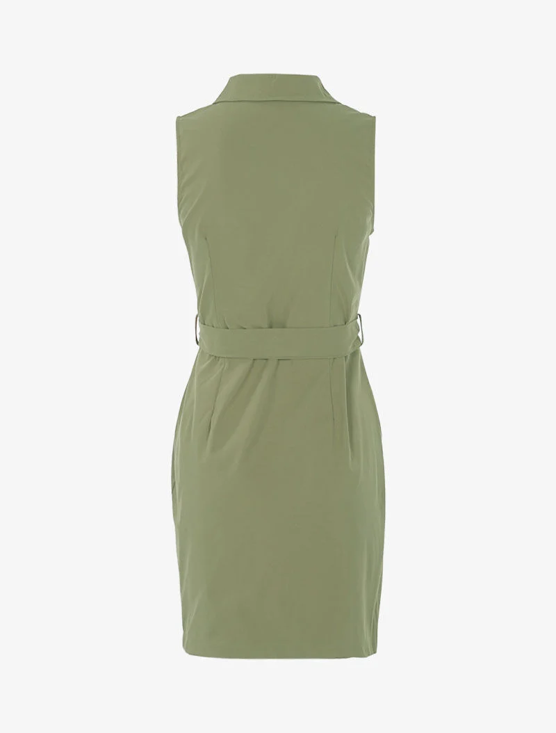 Robe sans manches zippée - kaki