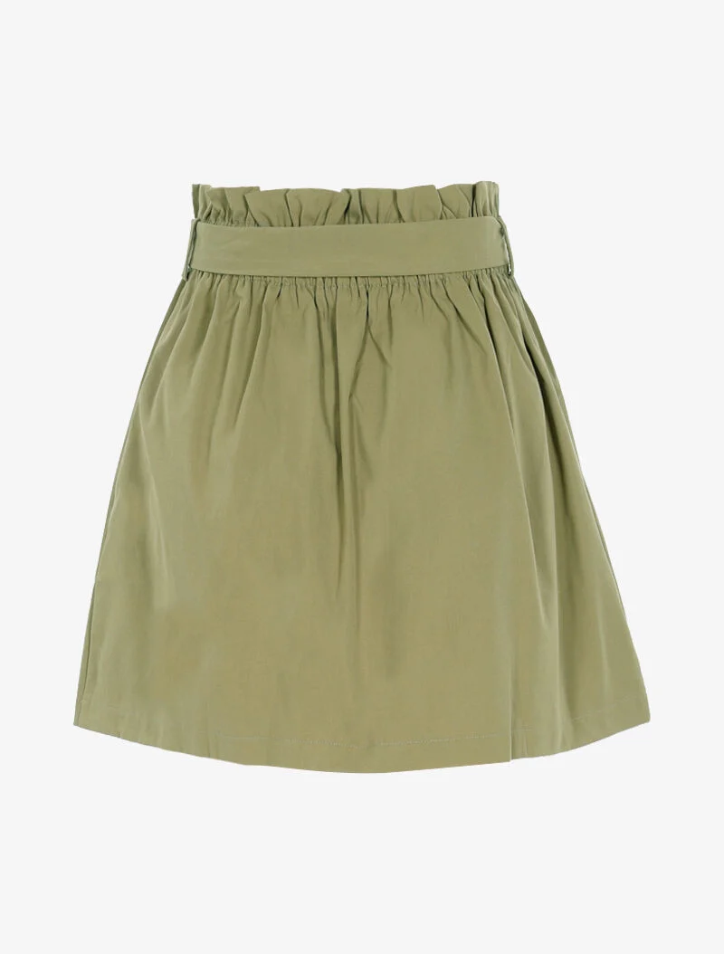 Jupe courte à boutons pression - kaki