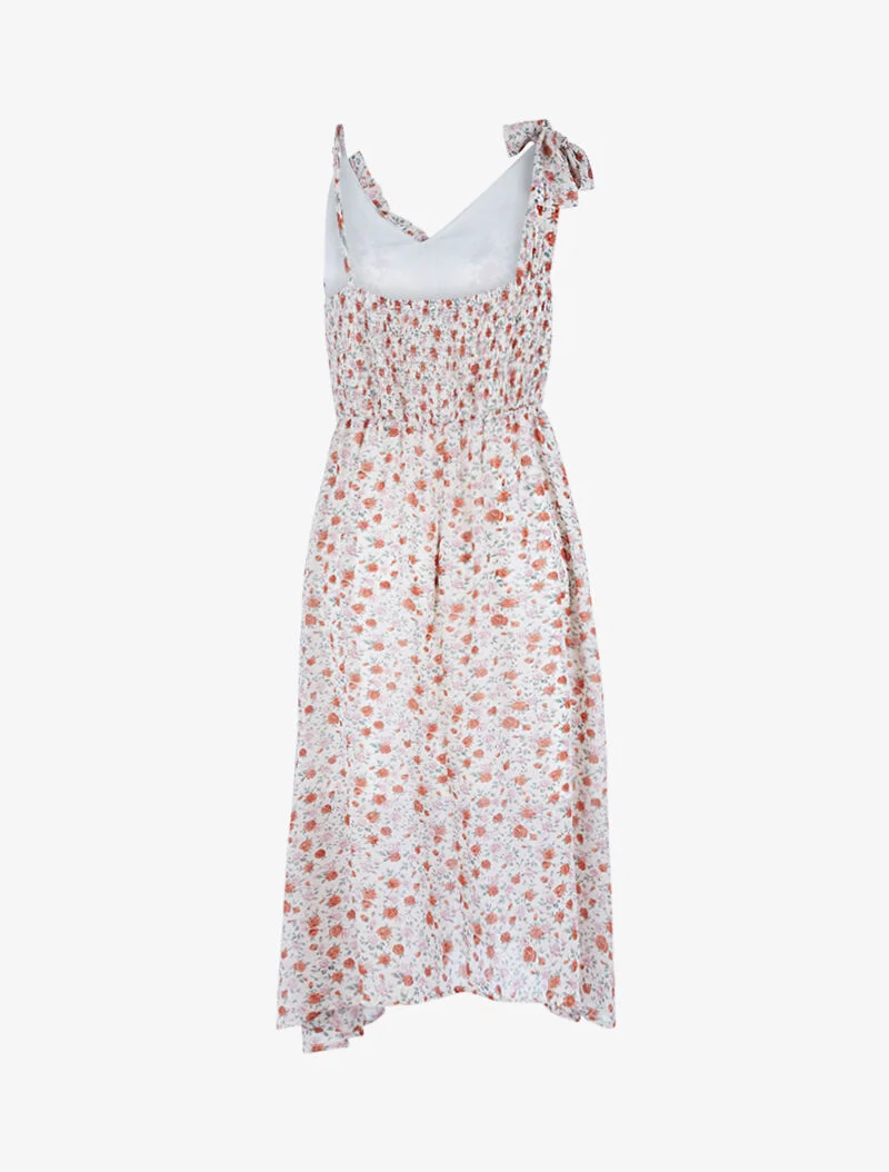 Robe longue à bretelles dépareillées - écru - ecru