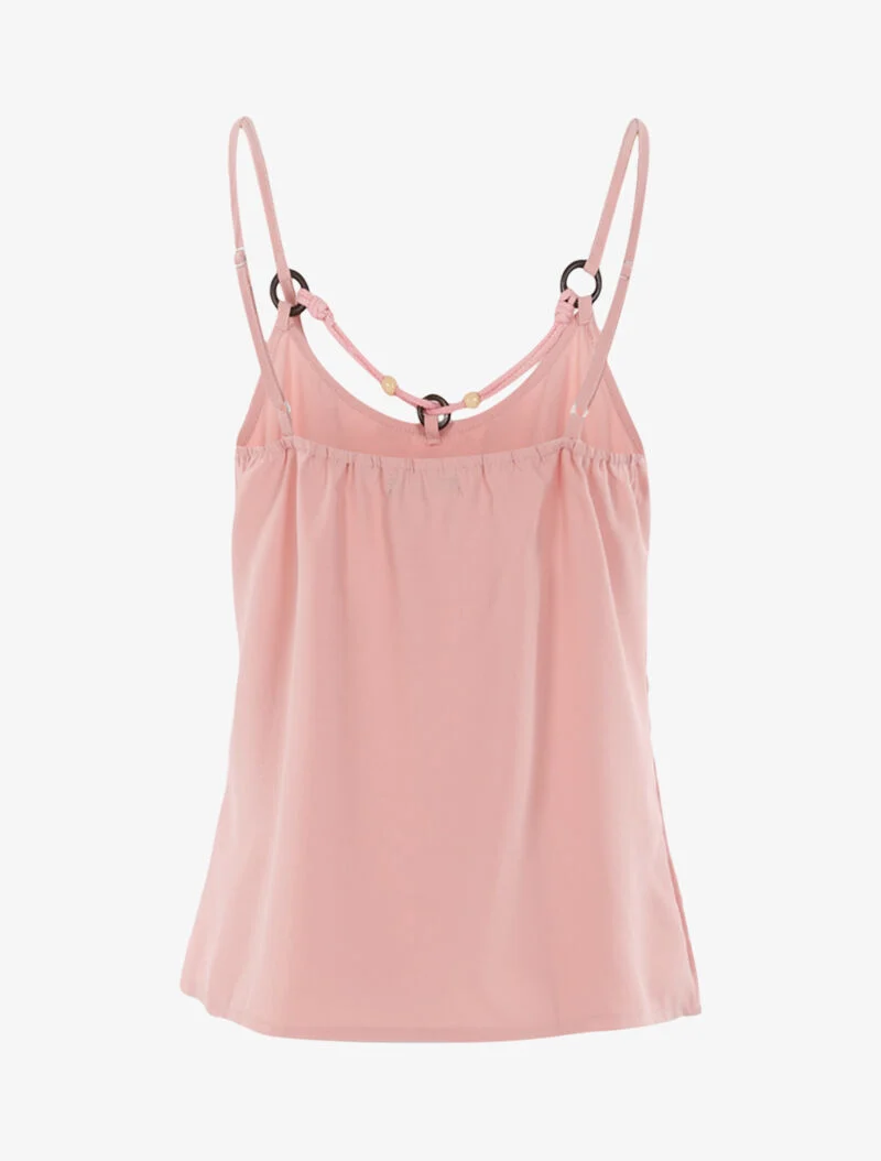 Top à encolure style cordon stylisé - rose
