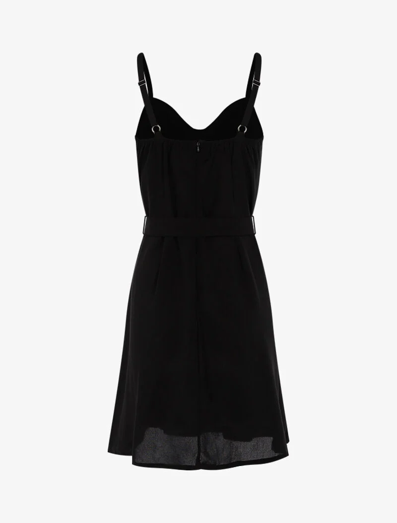 Robe à boutonnière décorative - noir