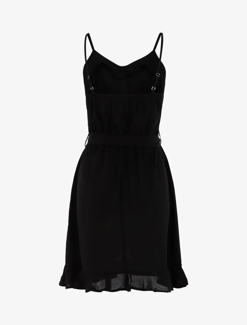 Robe à boutons décoratifs - noir