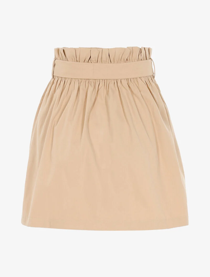 Jupe courte à boutons pression - beige