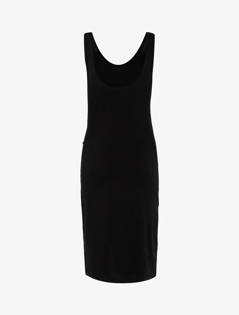 Robe basique à boutonnière - noir
