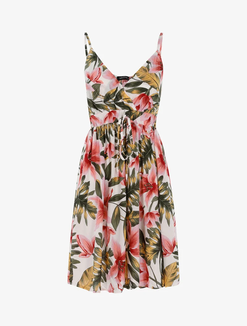 Robe légère à imprimé floral - écru - ecru
