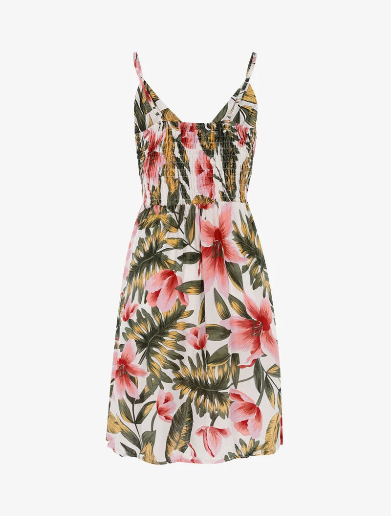 Robe légère à imprimé floral - écru - ecru