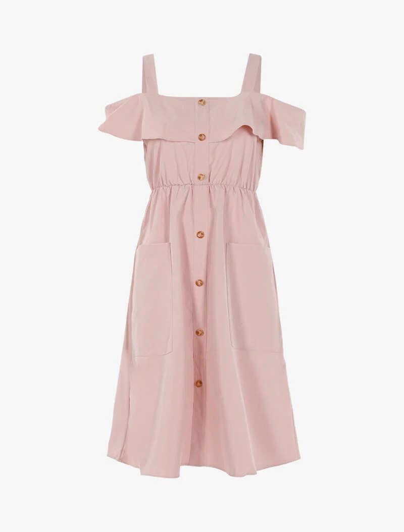 Robe à épaules nues - rose