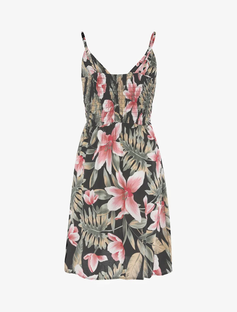 Robe légère à imprimé floral - noir