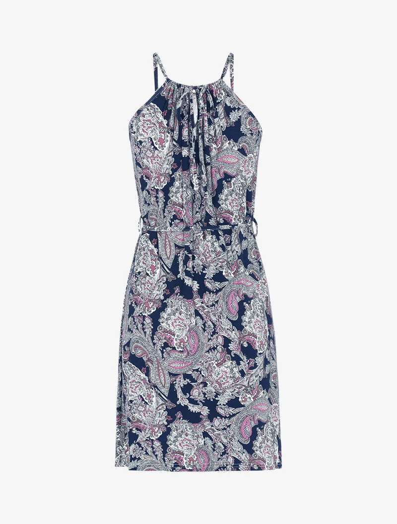 Robe fluide à imprimé cachemire - rose