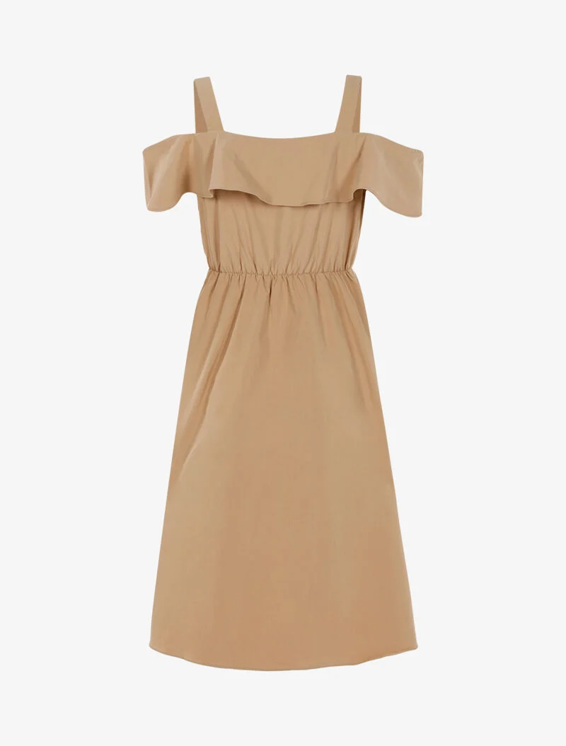 Robe à épaules nues - beige