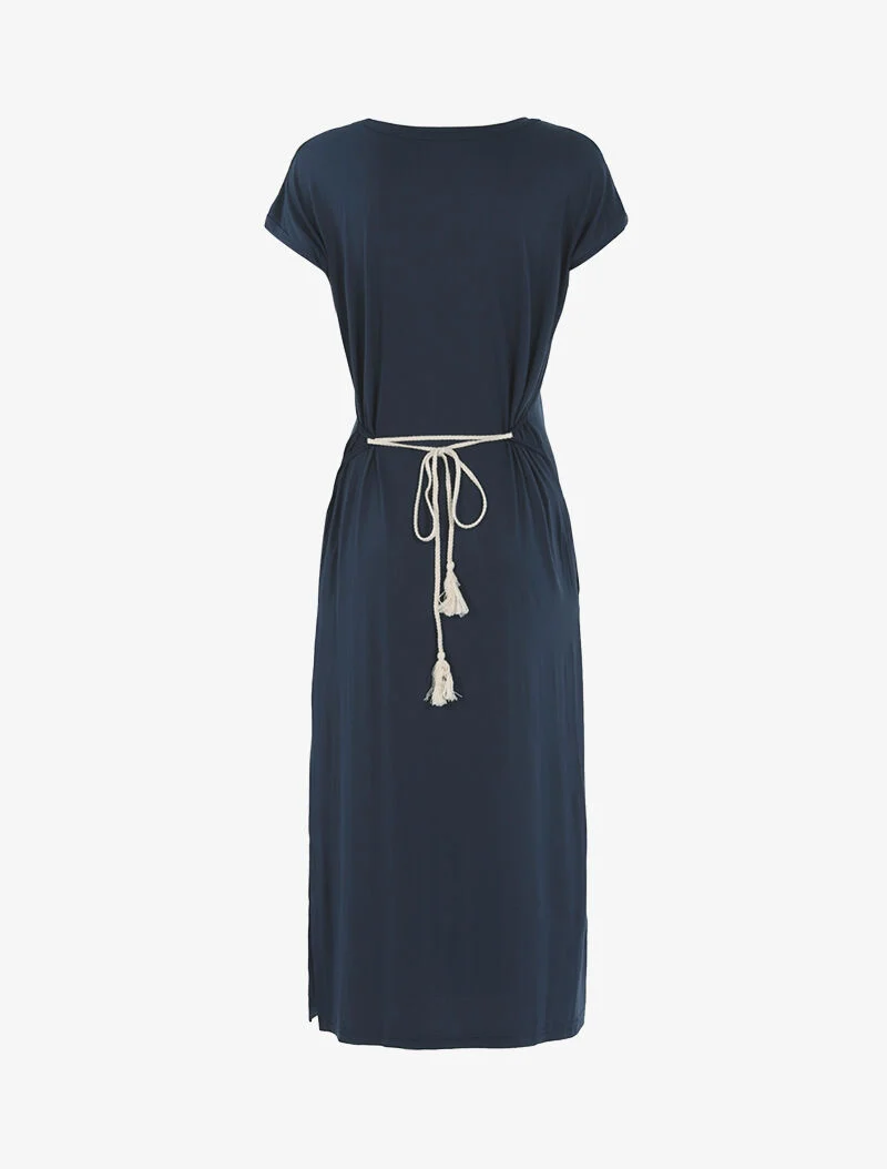 Robe t-shirt à bandes irisées - marine