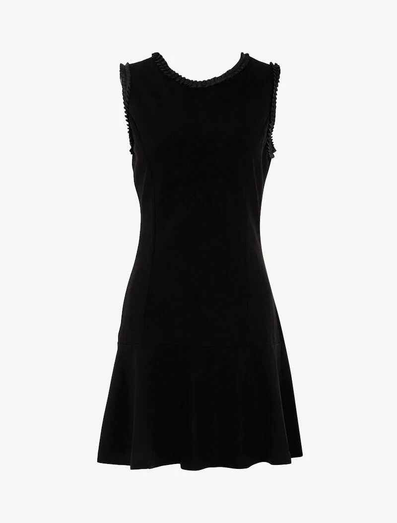 Robe à empiècements satinés - noir
