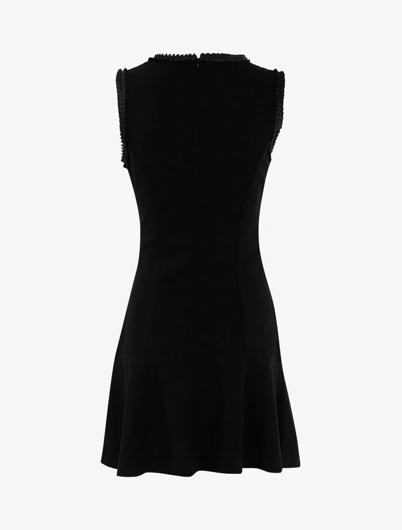 Robe à empiècements satinés - noir