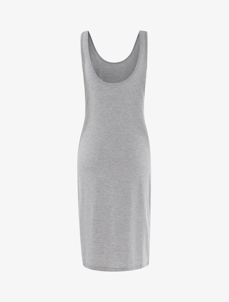 Robe basique à boutonnière - gris clair
