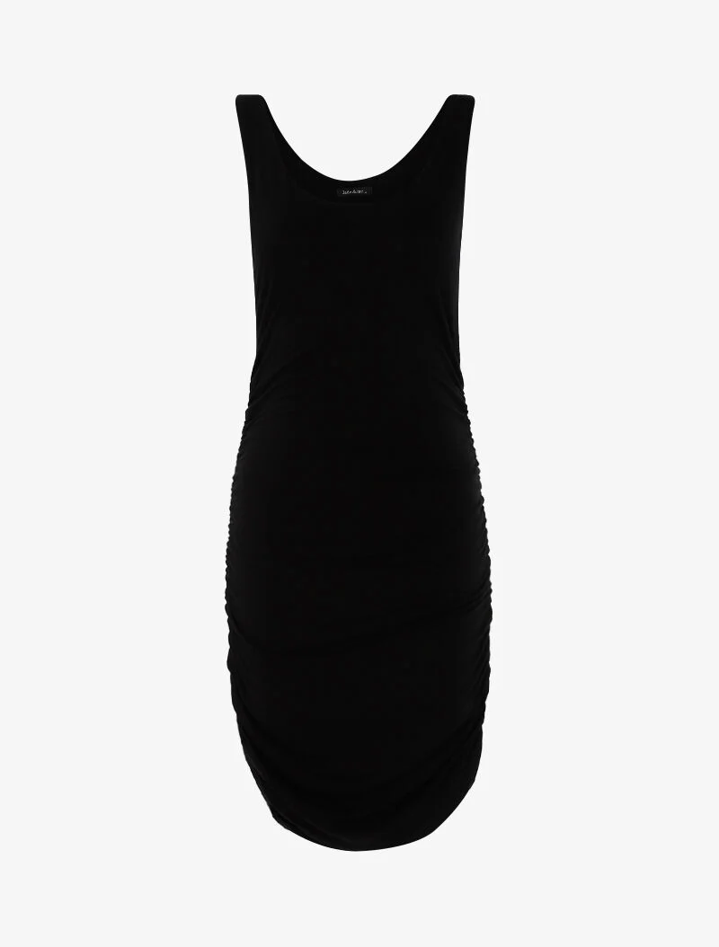 Robe moulante à côtés froncés - noir