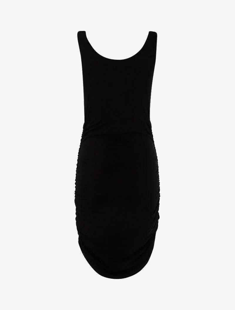 Robe moulante à côtés froncés - noir