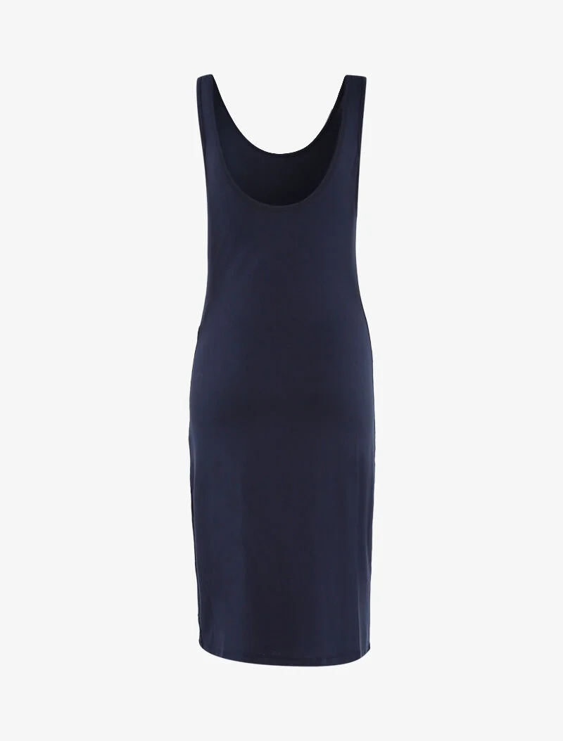 Robe basique à boutonnière - marine
