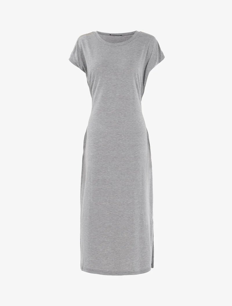 Robe t-shirt à bandes irisées - gris clair