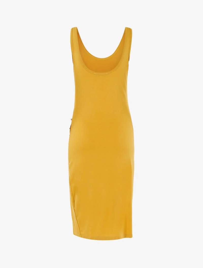 Robe basique à boutonnière - jaune
