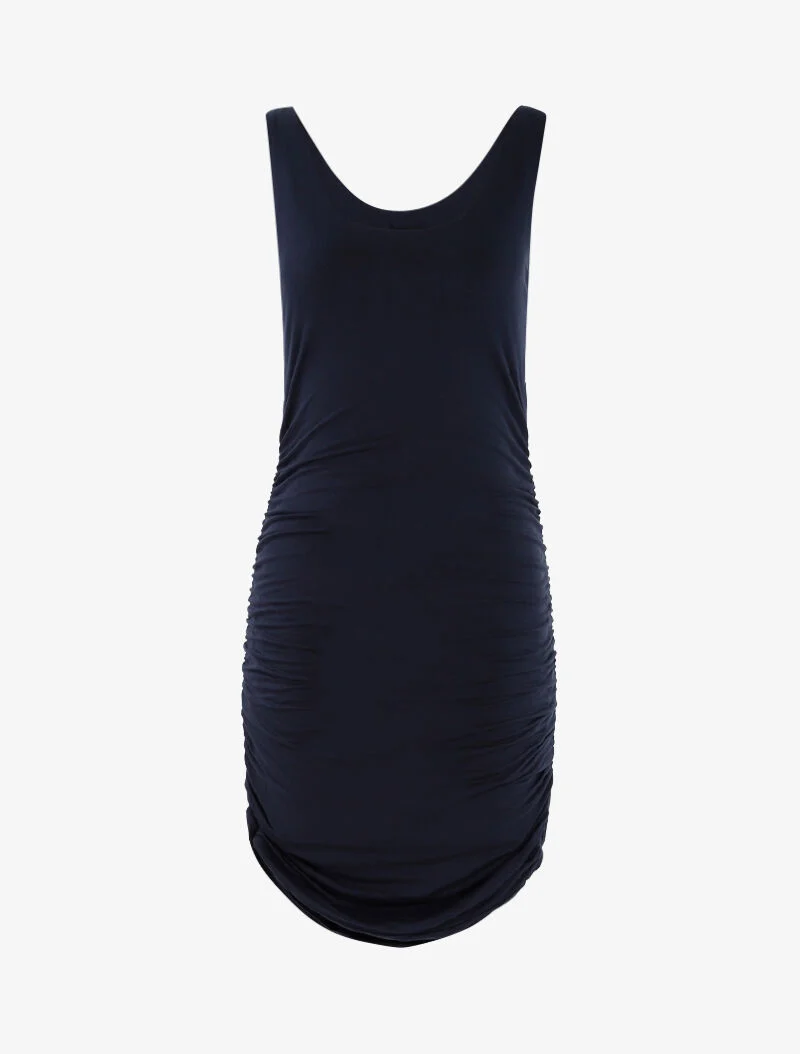Robe moulante à côtés froncés - marine