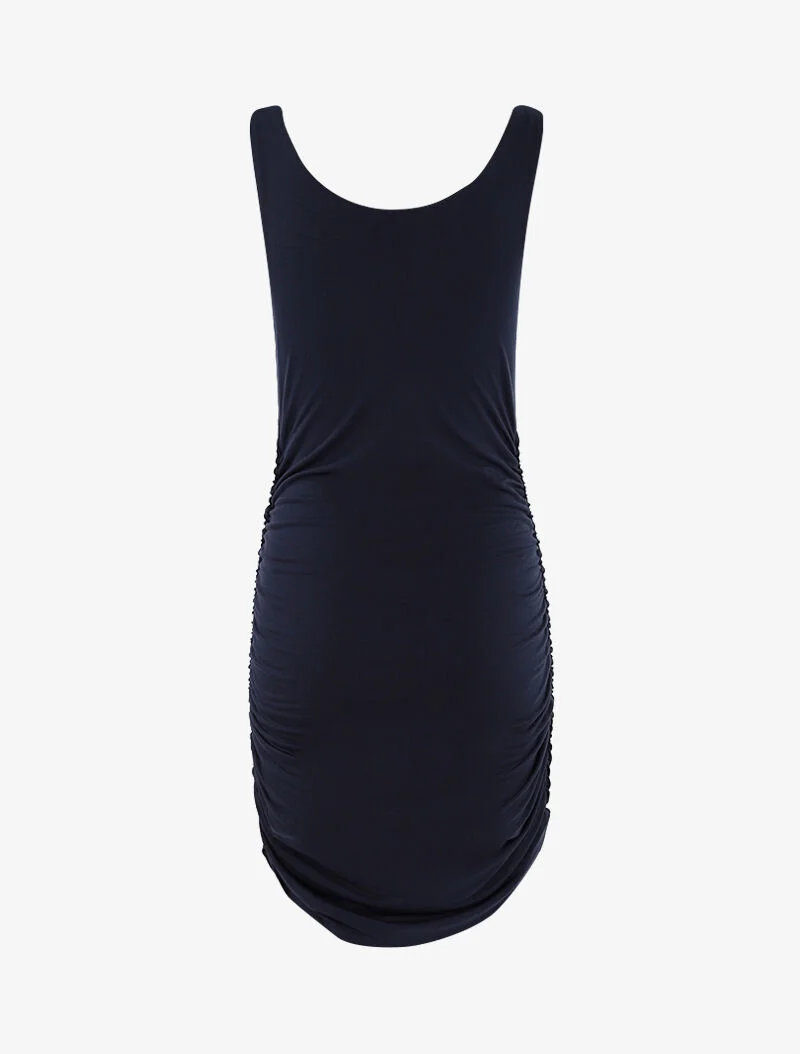 Robe moulante à côtés froncés - marine