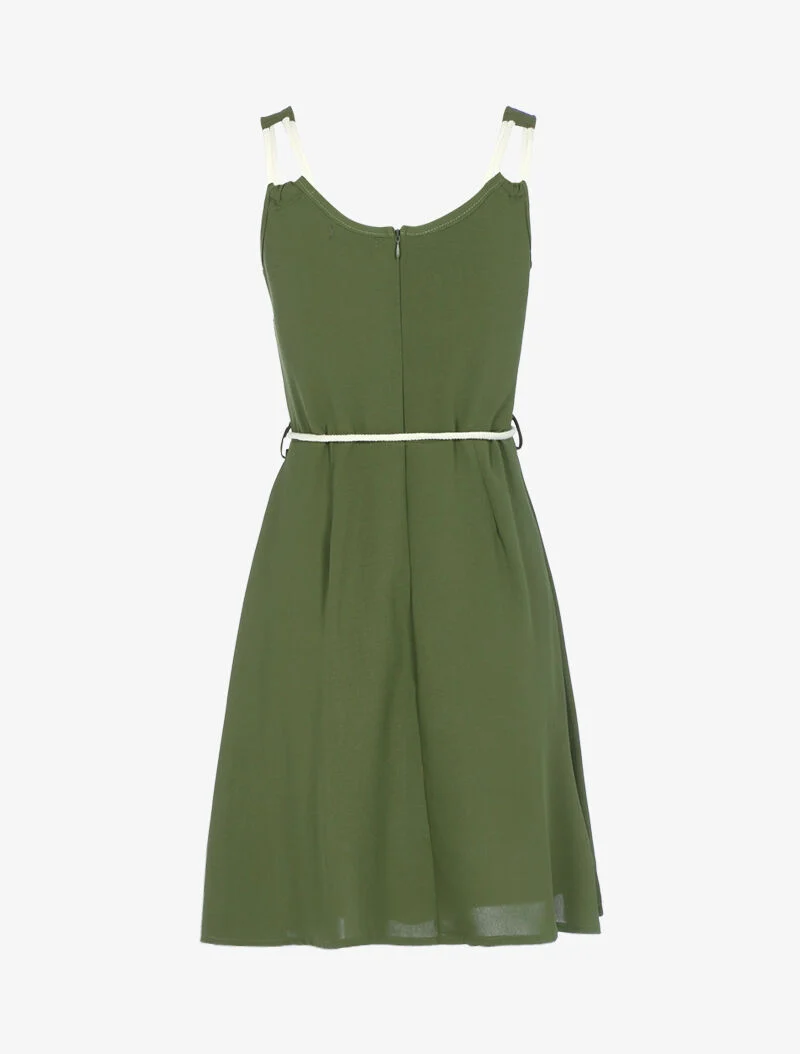 Robe à bretelles style corde - kaki
