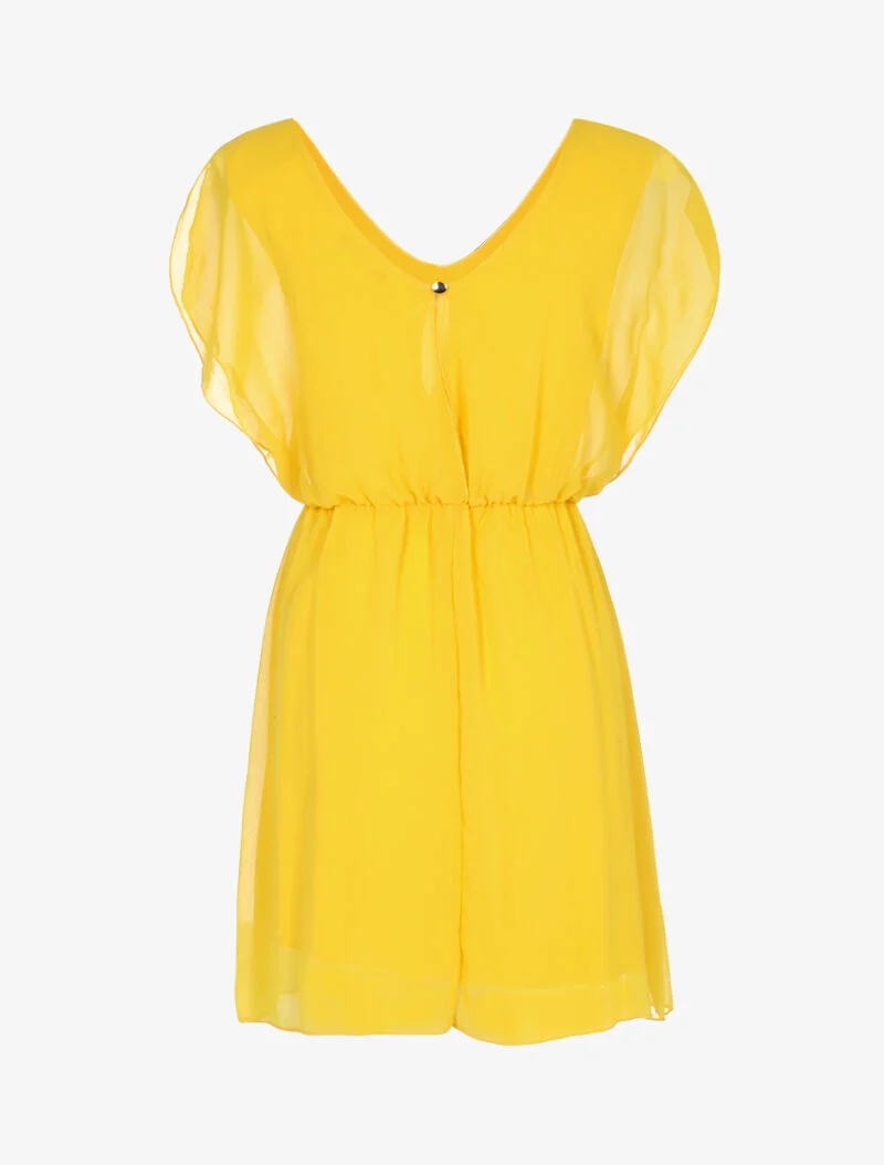 Robe patineuse en voile - jaune
