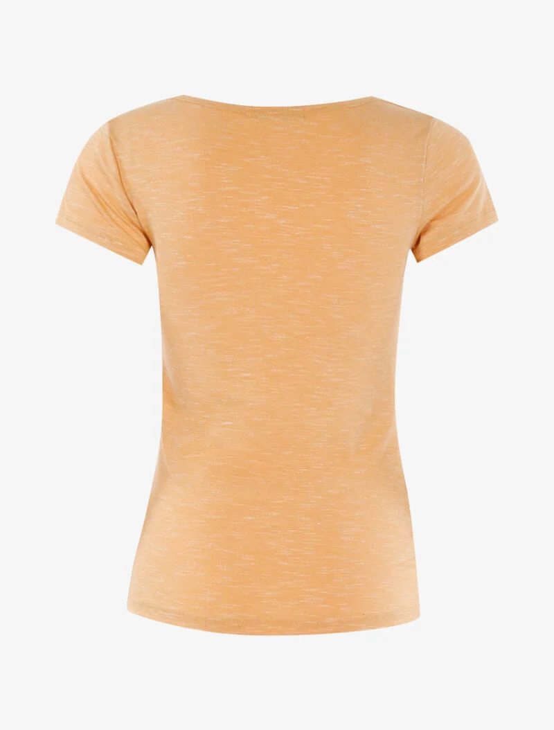 T-shirt chiné à détails chaînettes - orange pâle - orange