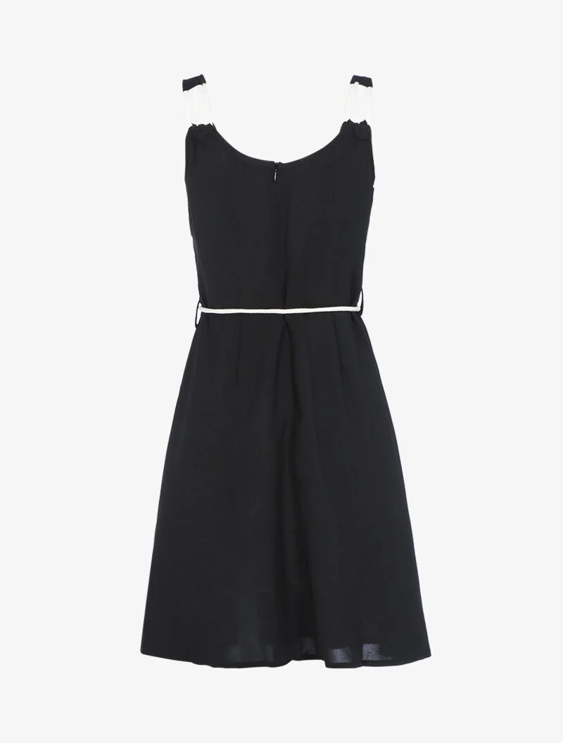 Robe à bretelles style corde - noir