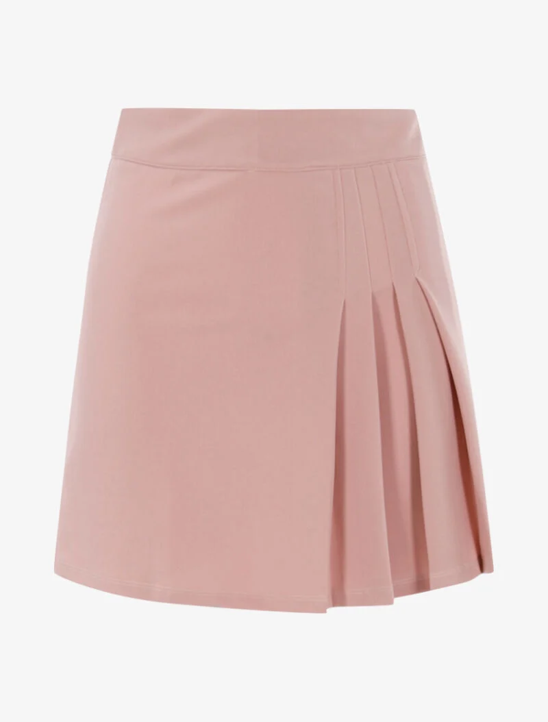 Mini jupe à détails plissés - rose