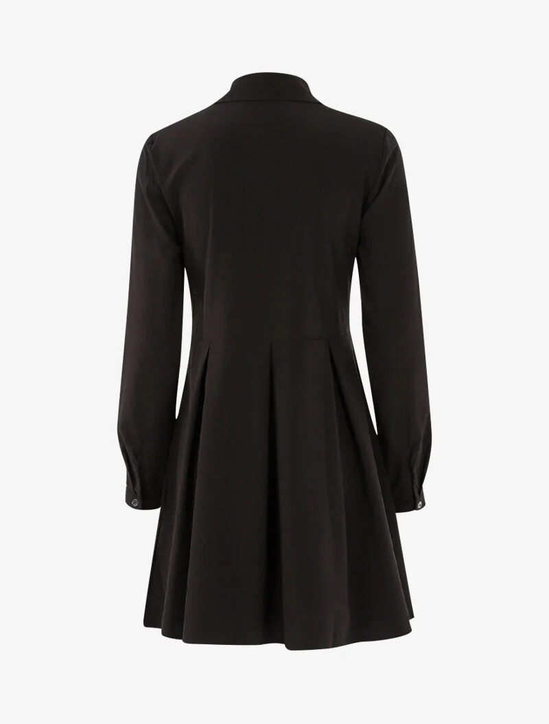 Robe patineuse style chemise - noir