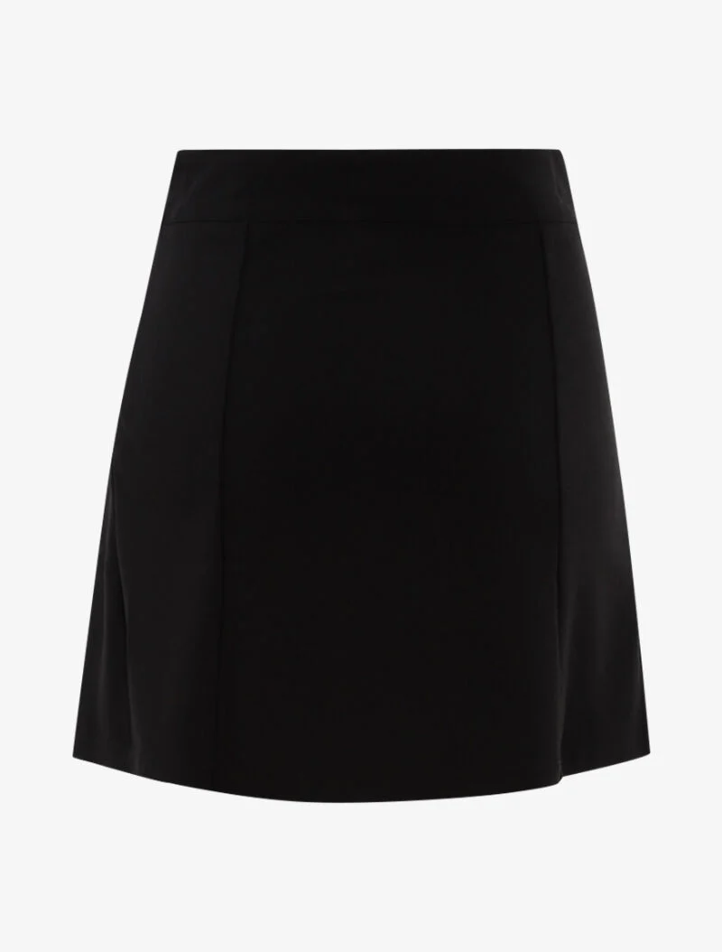Mini jupe à détails plissés - noir