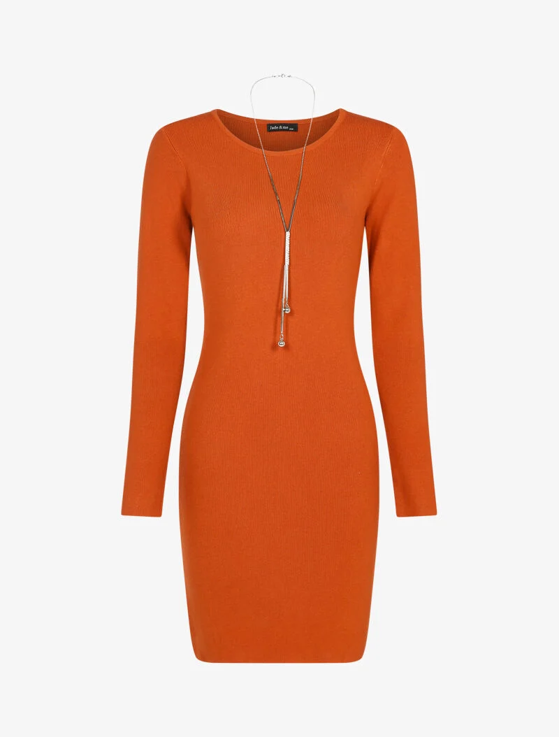 Robe pull basique - orange