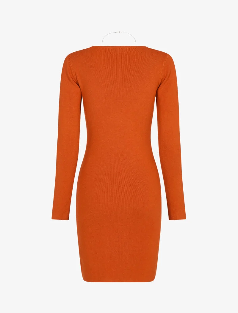 Robe pull basique - orange