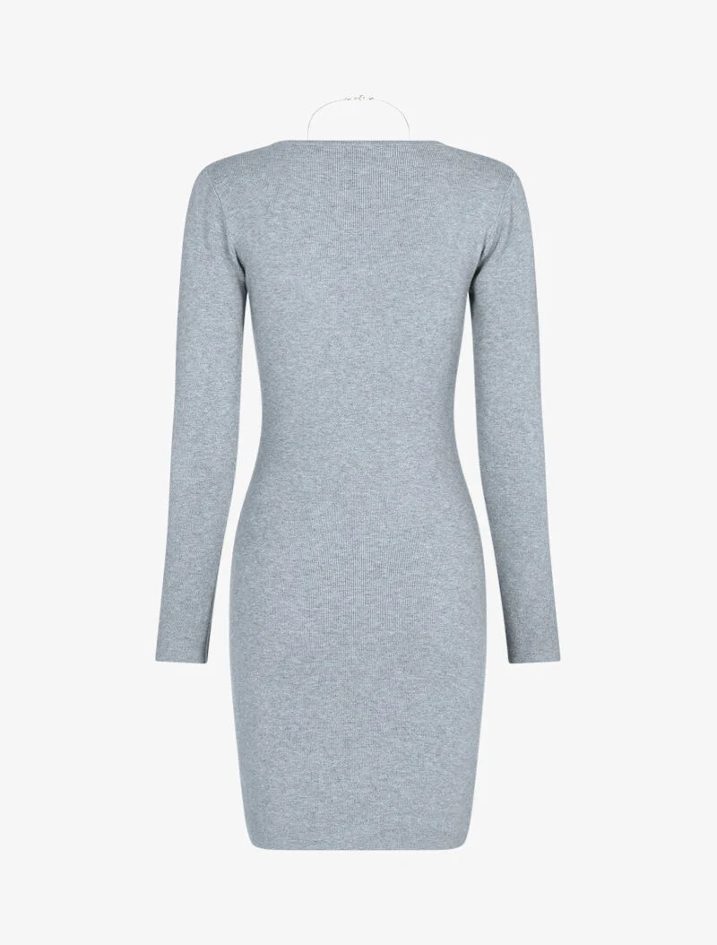 Robe pull basique - gris clair