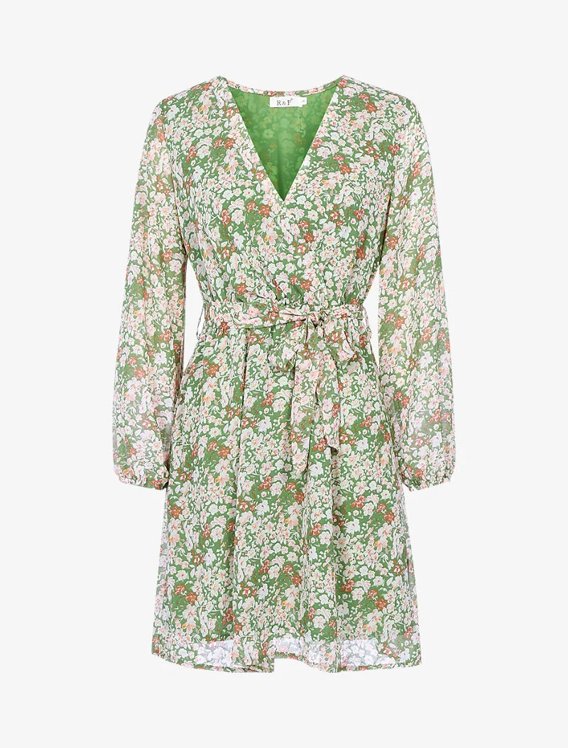 Robe à imprimé floral - vert