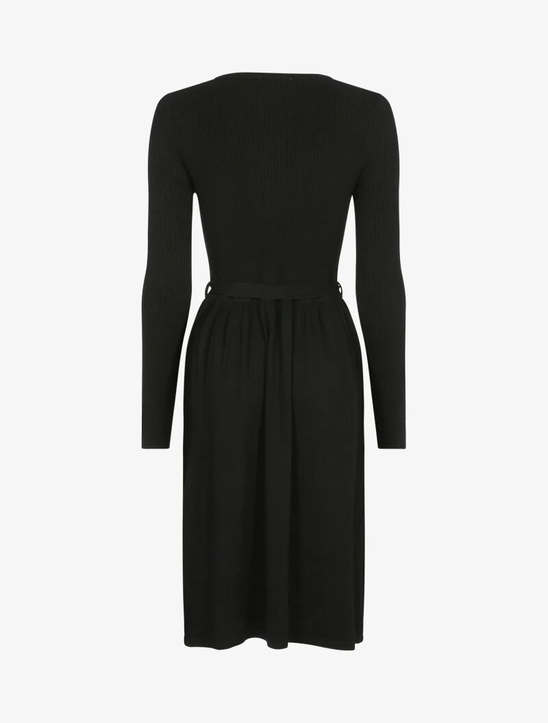 Robe-pull à buste boutonné - noir