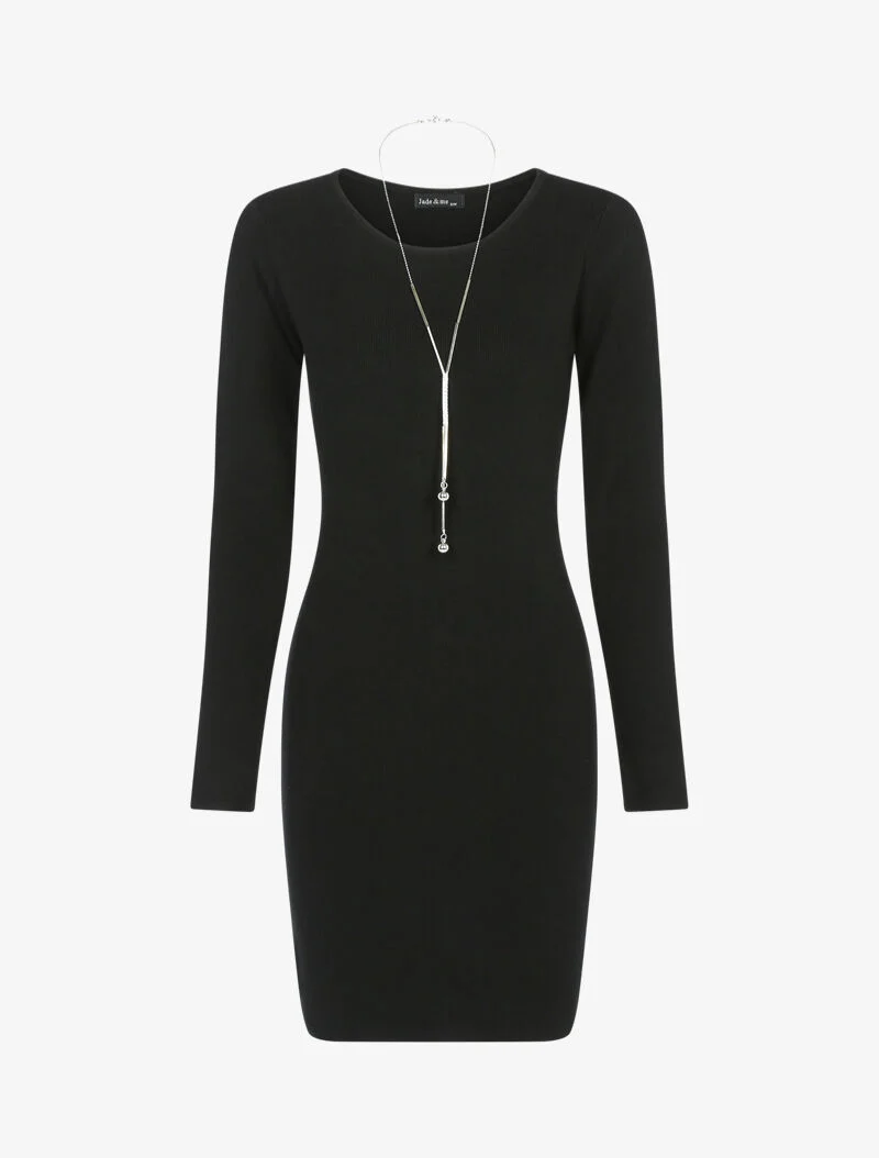 Robe pull basique - noir