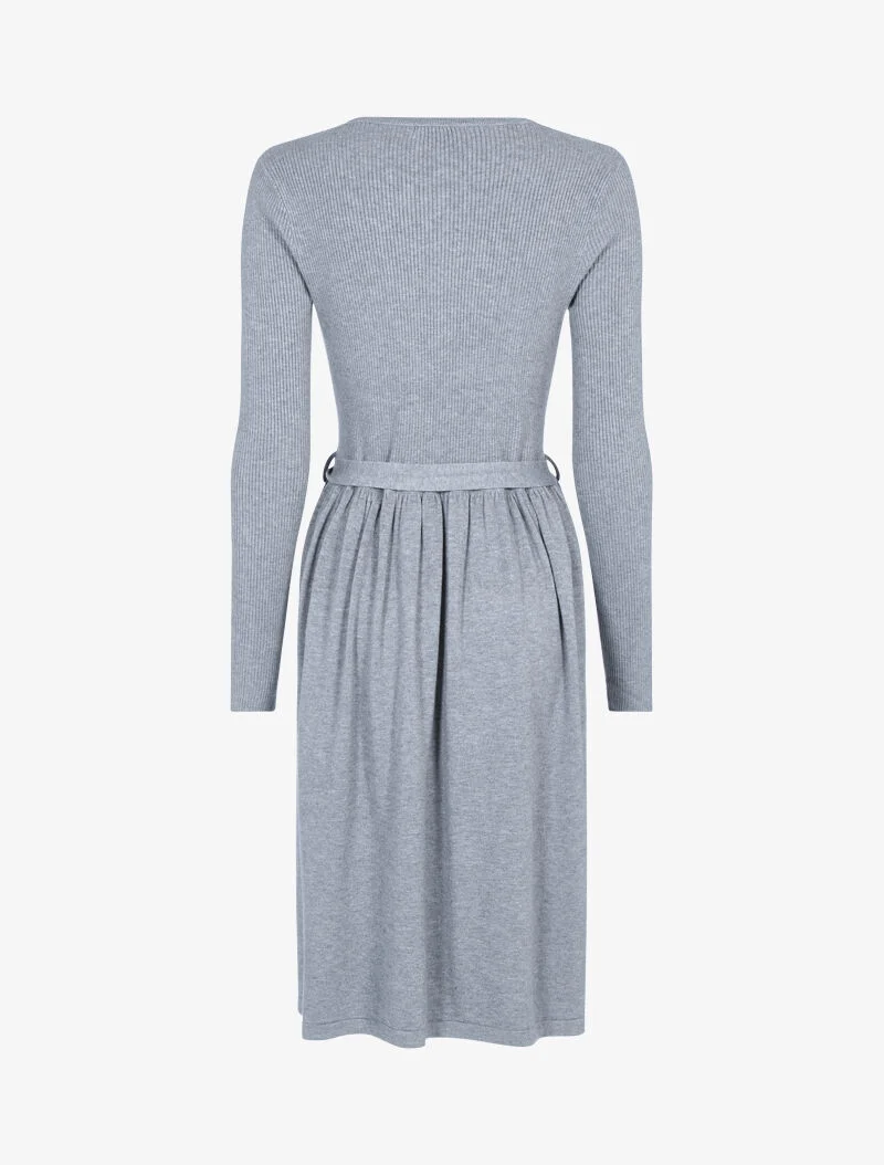Robe-pull à buste boutonné - gris