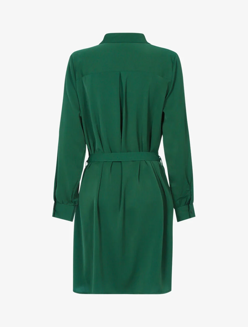 Robe chemise unie - vert